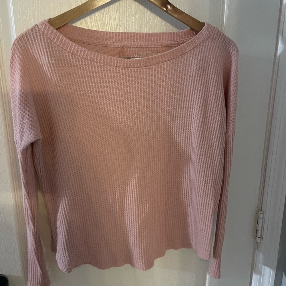 Aeropostale Pink Waffle‎ Knit Tunic Top